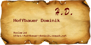 Hoffbauer Dominik névjegykártya