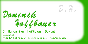 dominik hoffbauer business card